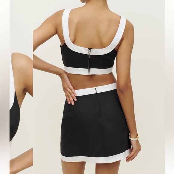 Reformation Robbie Linen Two Piece skirt and tank set - Picture 3 of 12